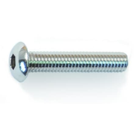 Midwest Fastener #10-32 Socket Head Cap Screw, Button-Head, Polished 18-8 Stainless Steel, 1 in Length, 6 PK 33303
